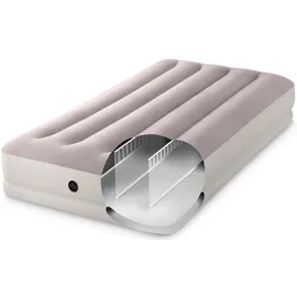 Intex Luftbett Standard Prestige Mid-Rise mit elektrischer Pumpe - Luftmatratze Einzelbett Dura-Beam Aufblasbare Matratze 191x99x30 cm