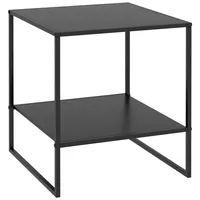 Homcom Beistelltisch Schwarz Metall 40 x 40 x 45 cm
