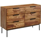 KADIMA DESIGN Kommode 117x80x42 cm Massivholz / Metall Schubladenkommode | Gr.: onesize
