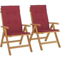 VidaXL Gartenstuhl 52 x 20 x 20 cm rot