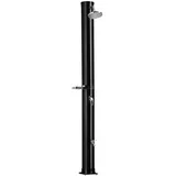 Tectake Solardusche Orinoco 40 Liter  Mit Seifenablage Erwärmtes Wasser Bis 60° C  Ohne Stromanschluss Mit Hülle Ablage 47 x 19 50 x 222 cm Schwarz