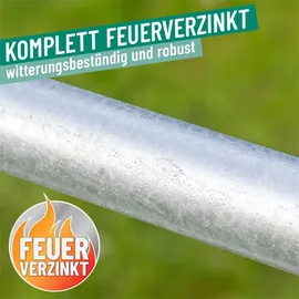 VOSS.farming Weidetor 350 cm Silberfarben