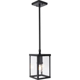 QAZQA Charlois 1-flg. E27 14 cm Rechteckig Schwarz