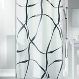 Spirella Duschvorhang Ribbon 180 x 180 cm weiß/schwarz