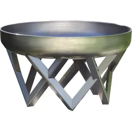 Svenskav Feuerschale 63 x 36 cm Edelstahl silber