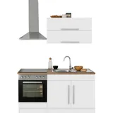 kochstation Küchenzeile KS-Samos 160 cm weiß