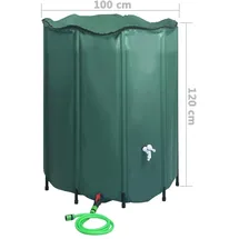 vidaXL Regenwassertank Faltbar mit Hahn 1000 l