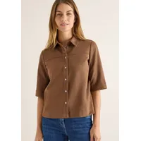Cecil Damen 3412371 Veloursbluse, Mocha Caramel, Small - S
