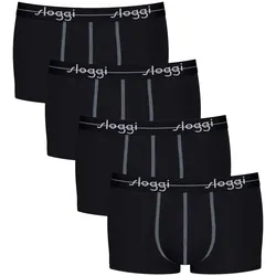 Sloggi Herren Hipster 4er Pack - Start Hipster C4P box, Boxershort, Baumwolle Schwarz 2XL