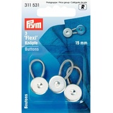 Prym Flexi Buttons, Silver, Silber, 15 mm