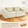 Homcom Couch Polyester 3-Sitzer Beige