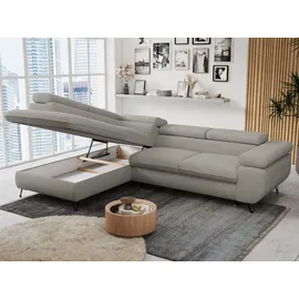 MKS Meble Ecksofa Boucle 3-Sitzer Grau