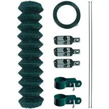 Estexo Maschendrahtzaun Gartenzaun Zaun 1,5x25 m Drahtzaun Viereckgeflecht Maschendraht Grün 1,50 x 25