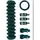 Estexo Maschendrahtzaun Gartenzaun Zaun 1,5x25 m Drahtzaun Viereckgeflecht Maschendraht Grün 1,50 x 25