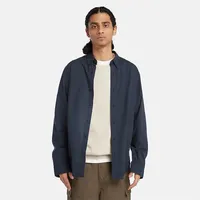 Timberland Solid Poplin Langarmhemd - Dark Sapphire 3XL