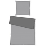 TOM TAILOR Wendebettwäsche, grau Textil, Uni, 155x220 cm pflegeleicht, Schlaftextilien, Bettwäsche Bettwäsche, Wendebettwäsche