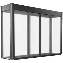 Biohort Gewächshausaufsatz Florentina für HochBeet 2 m x 1 m Dunkelgrau-Metallic