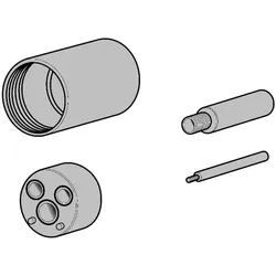 Herzbach LOGIC PLUS Unterputzverlängerung 3 cm für LOGIC PLUS Unterputz-Einhebelmischer, Badarmaturen, edelstahl matt gebürstet