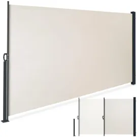 Tectake Aluminium Seitenmarkise 300 x 160 cm Beige