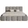 Selsey Bett mit Polsterrahmen, Boucle-bezug in Grau,