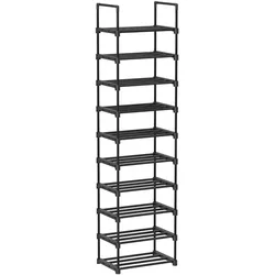 SONGMICS Schuhregal-Organizer: Offenes, hohes Metallregal mit 6 oder 10 Ebenen