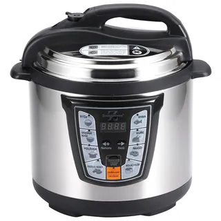 BERGNER Elektrischer Schnellkochtopf Mit 8 Programmen 6l 1000w - Chrome - One Size
