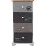 Mobili Rebecca Kommode, Weiß Grau Vintage, 72x35x27