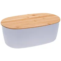 KaMel GmbH Brotkasten mit Schneidebrett aus Bambus-Holz, moderne Brotbox