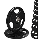 G5 HT SPORT Olympia-Scheiben Gusseisen gummiert Ø 50 mm (2 x 2,5 kg) schwarz