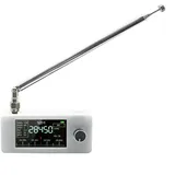 SI4732 Mini-Taschenradio Empfänger tragbares SI4732 Radio SI4732 Taschenradio mit tragbarer Rahmenantenne Mini-SI4732-Radio SI4732 Taschenradio Empfänger Daumenantenne(White-Pull Rod)