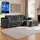 VASAGLE Ecksofa modulares Sofa 244 cm mit großer Chaiselongue rechts schiefergrau