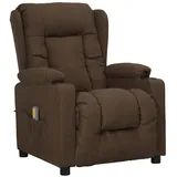 vidaXL Massagesessel mit Aufstehhilfe Braun Stoff