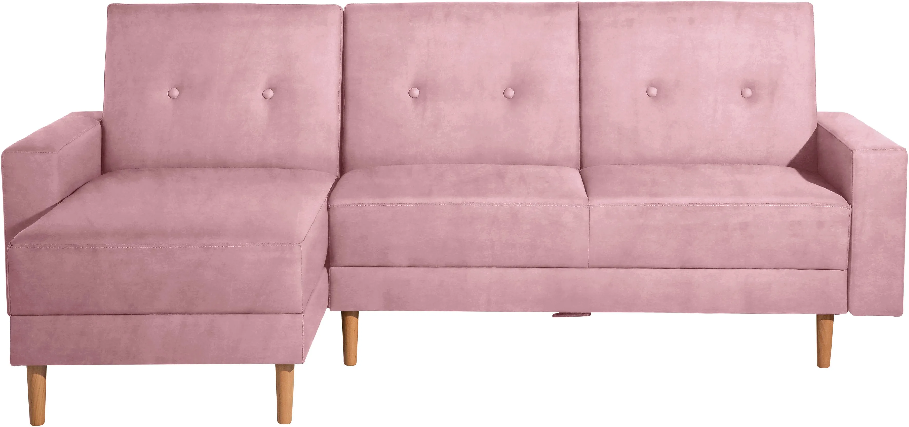 Max Winzer® Ecksofa »Just Chill«, Schlafsofa mit Recamiere, Rückenverstellung, inklusive Stauraumhocker Max Winzer® rosé