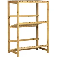 Outsunny Getränkekistenständer, Fichte, Holz, 45x111x74 cm Wohnzimmer, Wohnzimmertische, Blumenständer