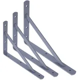 PRIOstahl® REGALTRÄGER METALL | SCHWERLASTTRÄGER | REGALHALTER | 270 x 395 mm | Regalbodenträger Schwerlastkonsole Wandkonsole Regalwinkel Schwerlastwinkel (2 Stück, silber)