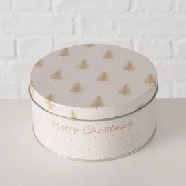 Boltze Dosen zur Aufbewahrung PLATINA Ø 14-16 cm 2-tlg. beige