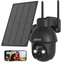 ANRAN Solar/Akku Kabellose WLAN Überwachungskamera Aussen 360° PTZ Kamera IP66