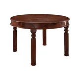 MASSIVMOEBEL24.DE Esstisch rund Akazie 120x120x76 nougat lackiert OXFORD #332