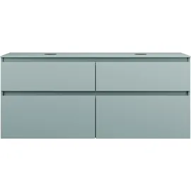 Burgbad Waschtischunterschrank Lin20 140,2 x 48,7 x 61,1 cm Eisblau Matt/Anthrazitgrau