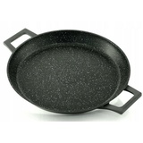 4BIG.fun Cheffinger Paella-Pfanne 36cm | Induktion Paellapfanne | Bratpfanne Paella inkl. Handschuhe | Servierpfanne