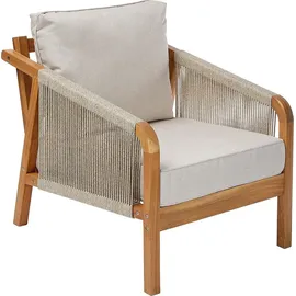 BUTLERS Rope Island Outdoor Sessel 80 x 70 x 69 cm braun