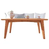 Natur24 Couchtisch Couchtisch Gerg Kernbuche massiv 90x90x48cm mit Holzbeinen