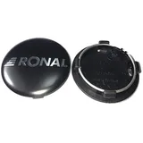 1x Original Ronal 64mm Nabendeckel Nabenkappe Schwarz Matt Center Cap Deckel Felgendeckel