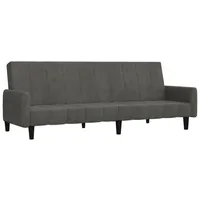 VidaXL Schlafsofa 2-Sitzer Dunkelgrau Samt