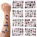 Tattoo Kinder,8 Blätt Wednesday Tattoo Kinder Wednesday Kindertattoos Hautfreundlich Tattoos Wednesday Sticker Klebetattoos für Kindergeburtstag Gastgeschenke Partydekoration