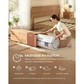 VASAGLE Matratze 160 x 200 x 16 cm H3 Gel-Memory-Schaum