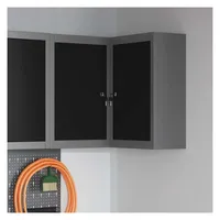 vidaXL Werkzeugschrank mit Regal Schwarz Stahl