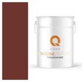 Q-COVER Fassadenfarbe 10 L Kirschrot 3009 Silikonharz Fassadenfarbe Außen Wandfarbe Wetterfest