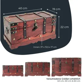 HMF Schatztruhe 40 x 19 x 22 cm 1-tlg. braun