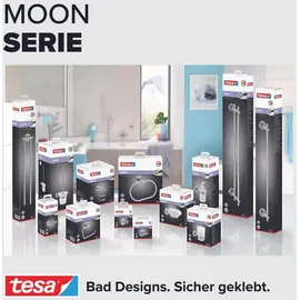 Tesa Moon Seifenspender (Mit Halterung, Edelstahl/Weiß, Matt)